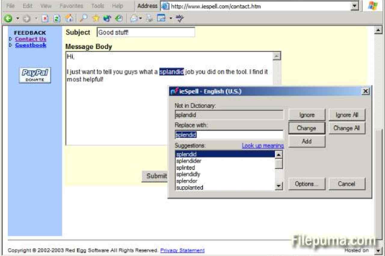 Download ieSpell 2.6.4 build573 for windows